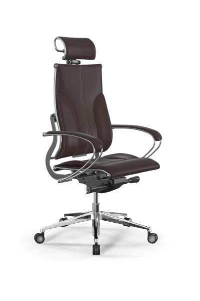 Кресло для руководителя Метта Y 2DM B2-10K - Infinity /Kc06/Nc06/K2cL/H2cL-3D(M26.B35.G25.W04) (Темно-коричневый)