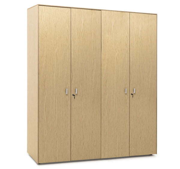 EXE Шкаф для бумаг (Дуб Светлый/Хром)
