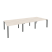 Рабочая станция на П-образном м/к Onix O.MP-D.RS-6.2.7 3540x1475x750 (Тиквуд Темный/Белый Металл)