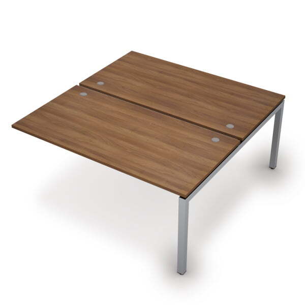 6МБК.5284 Бенч-система на 2 рабочих места, конечный модуль (1600x1635x750) (Шамони темный/Алюминий матовый)