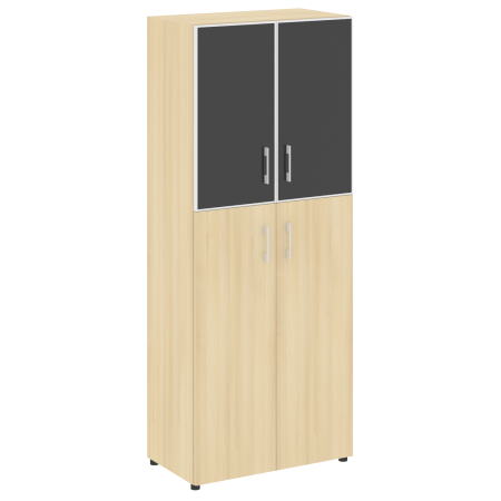 Шкаф для документов со стеклом черным LT.ST-1.7 R Black (Акация Лорка)