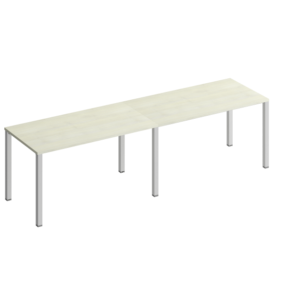 Рабочая станция на металлокаркасе КФ (2х140) Комфорт КФ К.1132-2 2800x750x750 (Дуб шамони светлыйСерый)