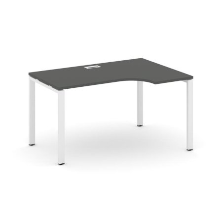 Стол рабочий эргономичный SN-6P.SPA-022(R) (1580х800/980х750) (Антрацит/Металл Белый)