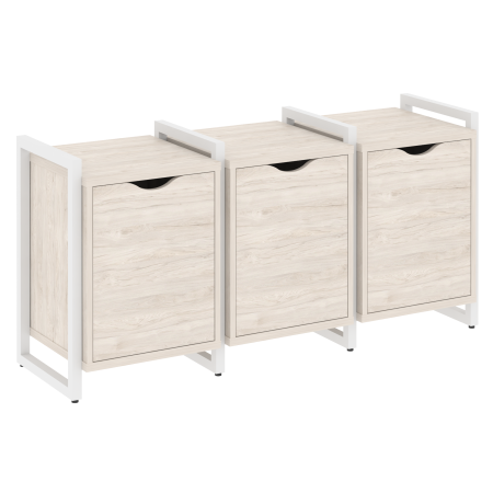 Тумба на регулируемых опорах наборная VR.L-TN-5.O 1440x460x719 (Денвер Светлый/Белый металл)