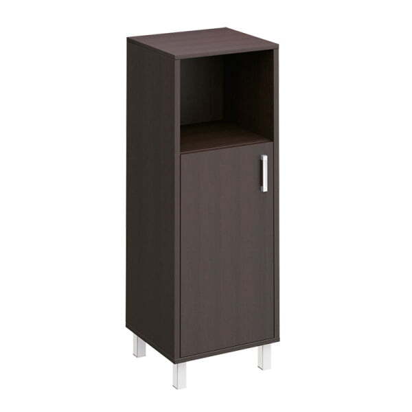 Шкаф для документов ЛЕВЫЙ, дверь ДСП без замка + ниша Борн B 421-811 480x450x1310 (Венге)