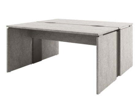 Стол-тандем письменный Solution D-26 1600x1432x750 (Бетон/ТрюфельКоричневый)