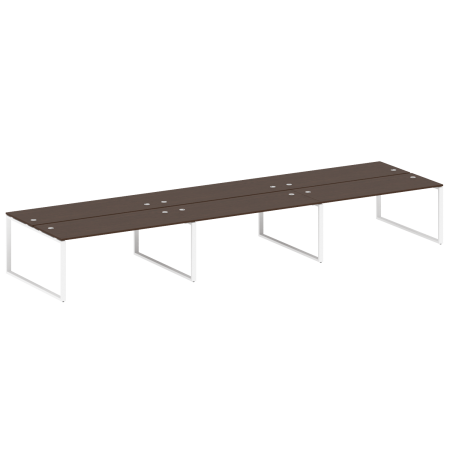 Рабочая станция Metal System Style БО.СМ-6.5 5400x1475x750 (Венге Цаво/Белый металл)