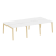 Рабочая станция на деревянных опорах Onix Wood OW.D.RS-6.1.7 2940x1475x750 (Тиквуд Светлый/Дуб Темный)