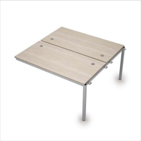 6МБС.279 Сдвоенные бенч-системы, средний модуль (1400x1435x750) (Шамони светлый/Алюминий матовый)