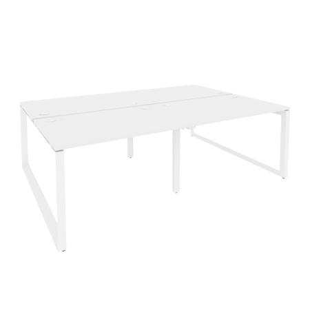 Рабочая станция на О-образном м/к Onix O.MO-D.RS-4.2.8 2360x1635x750 (Белый Бриллиант/Белый Металл)