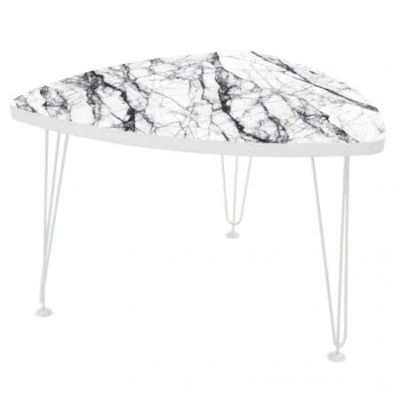 Стол журнальный Оникс-1 ОН1 700x700x460 (Белый/luminar 162)