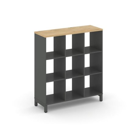 Каркас стеллажа 3 яруса SN.KS-330 (1121х400х1248) (Антрацит/Тиквуд Светлый/Металл Антрацит)