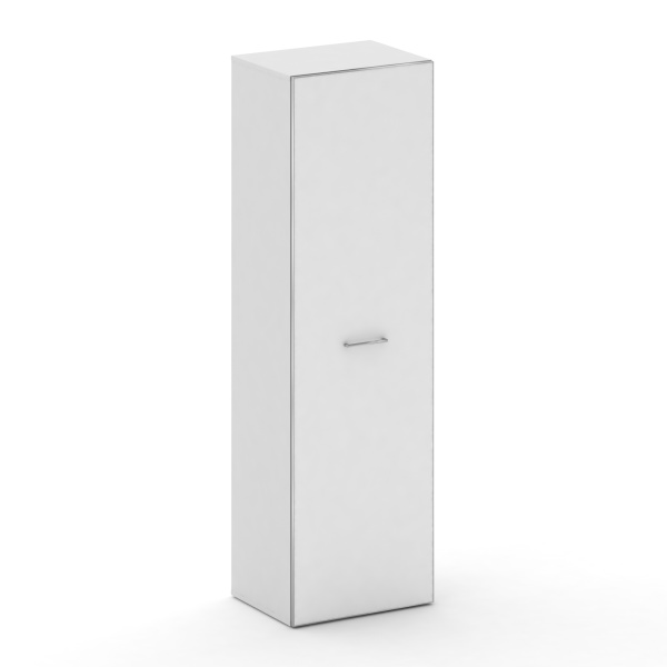 Шкаф средний высокий универсальный Cross CR.SM-102 white (600x460x2000) (Белый Бриллиант UM-Лакобель Белый)