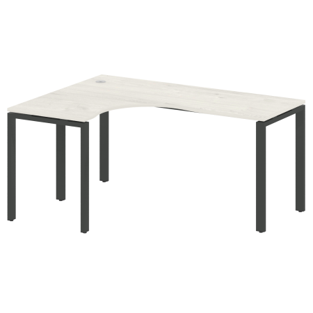 Стол криволинейный левый Metal System Style БП.СА-4 Л 1600x1200x750 (Дуб Наварра/Антрацит металл)