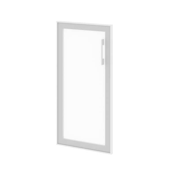 Дверь стеклянная в раме низкое LT.S-3 R (L) (Белый)