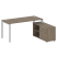 Рабочая станция с опорной тумбой правая Metal System Style БП.РС-СТС-2.4 Пр 1700x1520x750 (Дуб Наварра/Серый металл)