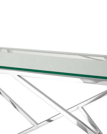 Консоль АРТ ДЕКО 115*30 серебро (Консоль Арт Деко серый)