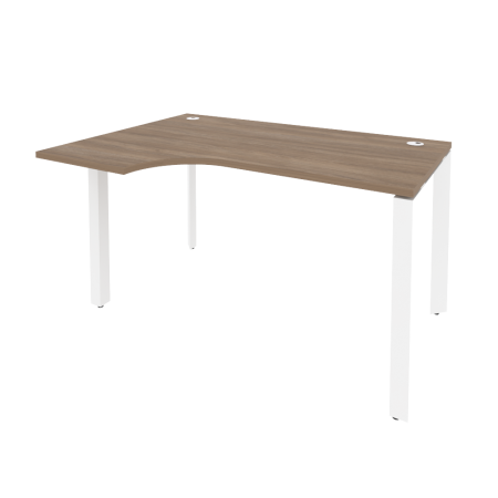 Стол эргономичный левый на П-образном м/к Onix O.MP-SA-2L 1380x980x750 (Дуб Аризона/Белый Металл)