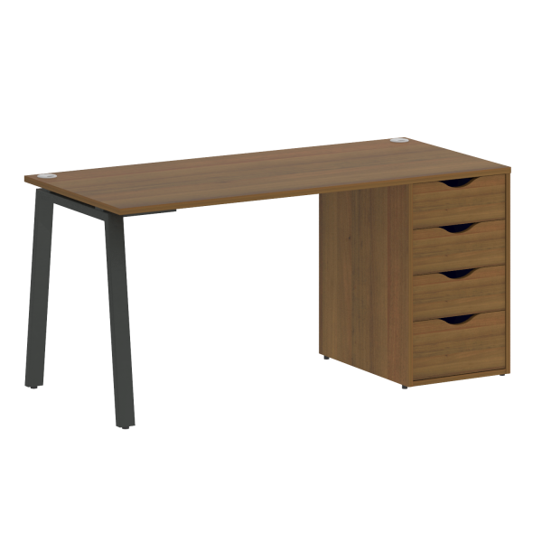 Стол письменный VR.SP-3-158.4.A 1580x720x750 (Орех Гварнери/Антрацит Металл)