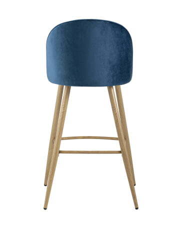 Стул барный Лион голубой велюр (Стул барный Лион голубой)