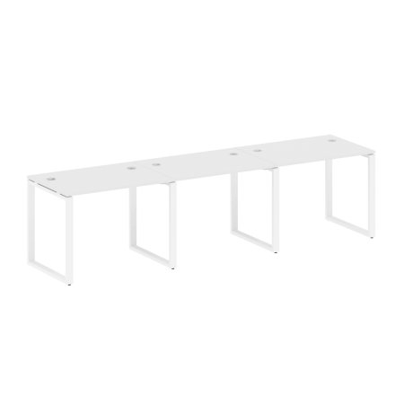 Рабочая станция Metal System Style БО.СМ-3.1 3000x720x750 (Белый/Белый металл)