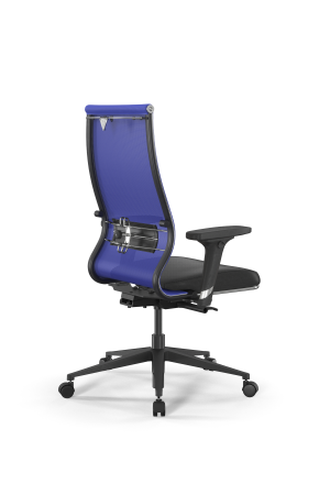 Кресло для руководителя Метта SynchroSit 10 B2-163D - T+Extra /Km00/Wm12/D02P(M24.B11.G19.W02) (Васильковый | Черный)