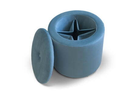 Пуф Round с ящиком для хранения (400x400x410) Синий (Синий)