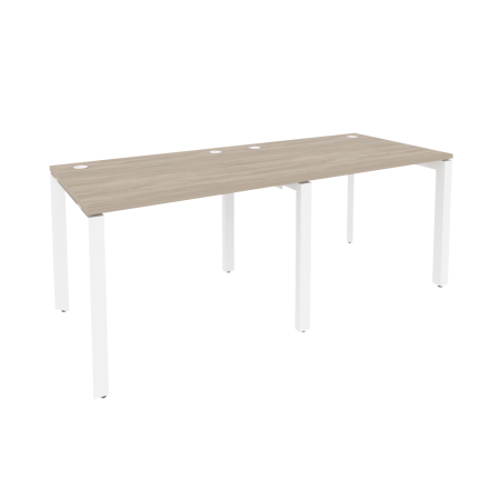 Рабочая станция на П-образном м/к Onix O.MP-RS-2.1.8 1960x800x750 (Дуб Аттик/Белый Металл)