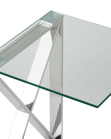 Журнальный стол 40*40 КРОСС серебро (Журнальный стол Кросс серебристый)