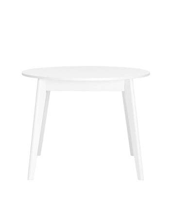 Стол Rondo 100-135*100 белый (Стол обеденный Rondo белый)