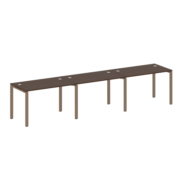 Рабочая станция на 3 раб. места Metal System Style БП.СМ-3.2 3600x720x750 (Венге Цаво/Мокко металл)