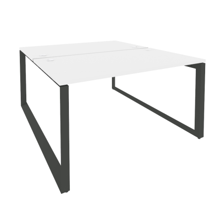 Рабочая станция на О-образном м/к Onix O.MO-D.RS-2.3.8 1380x1635x750 (Белый Бриллиант/Черный металл)