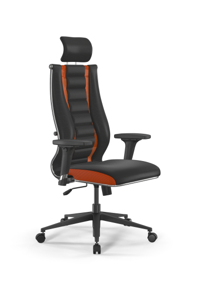 Кресло для руководителя Метта Sit 10 B2-160D - X2+Extra /Km39/Wm12/D02P/H3mL-2D(M09.B11.G19.W02) (Черный | Оранжевый)