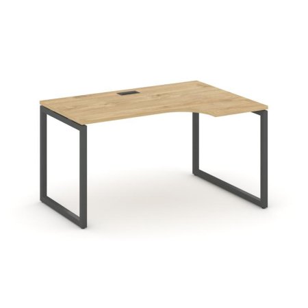 Стол рабочий эргономичный SN-4O.SPA-011(R) (1380х700/980х750) (Тиквуд Светлый/Металл Антрацит)