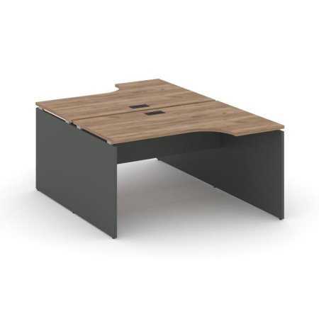 Рабочая станция эргономичная SN-D.DRPA-012 (1580х1432/1992х750) (Дуб Табак/Антрацит)