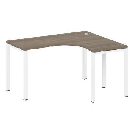 Стол криволинейный правый Metal System Style БП.СА-3 Пр 1400x1200x750 (Вяз/Белый металл)