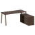 Рабочая станция с тумбой на А-образном м/к Metal System Style БА.РС-СТС-2.4 (R) 1700x1520x750 (Дуб наварра/Серый металл)