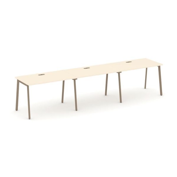 Рабочая станция 3 места ES.RS-3.2-LP (3540х730х750) (Сатин/Металл Латте)