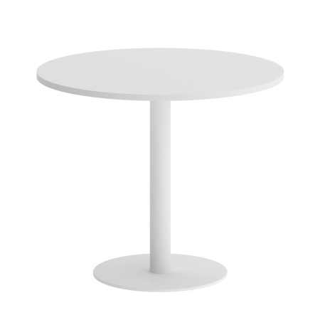 Стол круглый VR.SP-5-90.1 900x900x750 (Белый Бриллиант/Белый Металл)