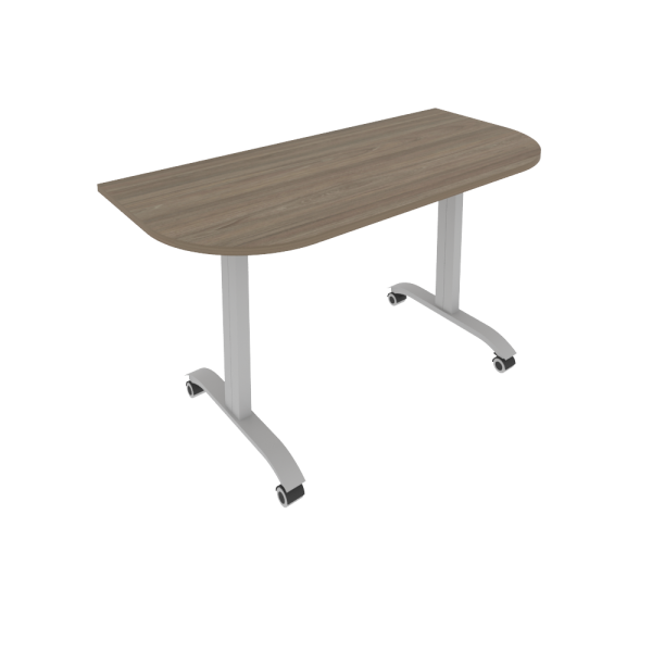 Стол складной радиусный Mobile system СМ-5.1 1400x650x757 (Вяз Благородный/Серый металл)