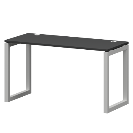 Стол на металлокаркасе Смарт СМС25-О-16К.60.Пр50 1600x600x750 (Графит/Белый)