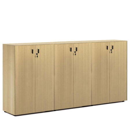 EXE Шкаф средний на 6 дверей H120 (Дуб Светлый/Черный)