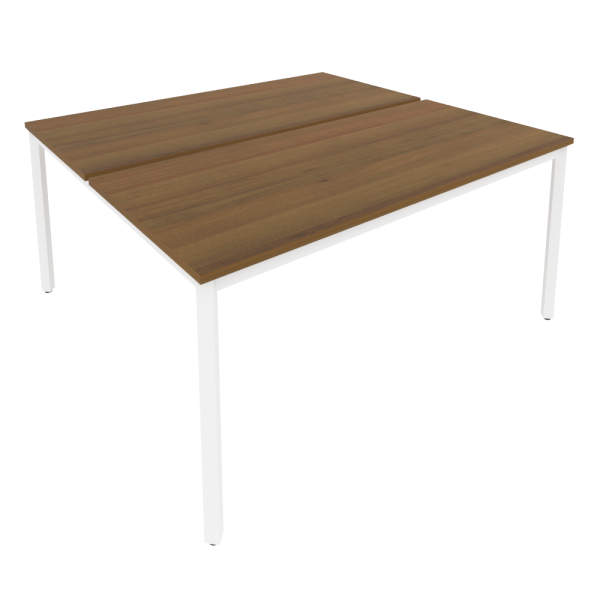 Рабочая станция на металлокаркасе Slim С.СП-6.3 1580x1475x750 (Орех/Белый металл)