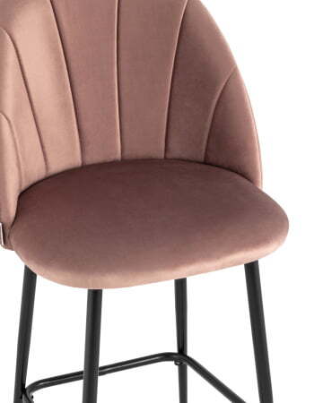 Стул полубарный Логан велюр пыльно-розовый (Стул полубарный Логан пыльно розовый)