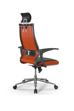 Кресло для руководителя Метта Sit 10 B2-160U - X2+Extra /Km39/Wm12/U0mL-b/H3mL-2D(M09.B23.G18.W01 (Черный | Оранжевый)