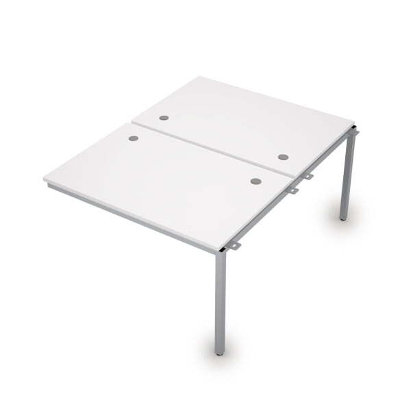 6МБС.288 Сдвоенные бенч-системы, средний модуль (1200x1635x750) (Белый/Алюминий матовый)