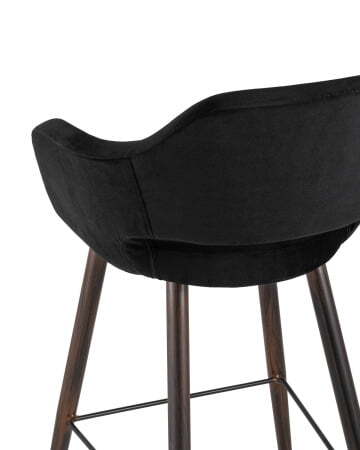 Стул барный Саймон велюр черный (Стул барный Саймон черный)