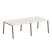 Стол для переговоров (2 столешницы) на А-образном м/к Metal System Style БА.ПРГ-2.2 2400x1235x750 (Дуб наварра/Серый металл)