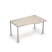 6М.023 Стол криволинейн.прав. (1400x900x750) (Шамони светлый/Алюминий матовый)