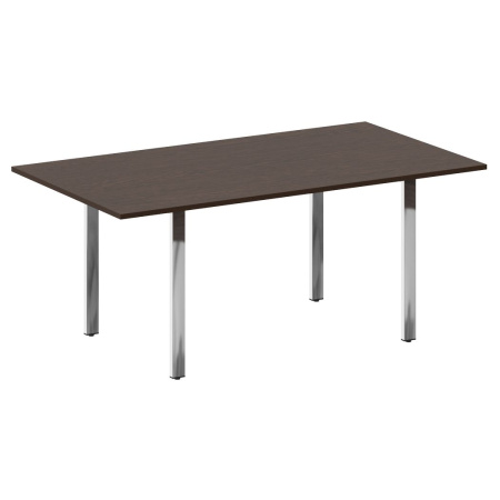 Стол переговорный на П-обр. м/к БП.ПРГ-180 1800x1000x750 (Венге Цаво/Нерж. Сталь)